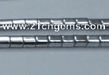 CHE896 15.5 inches 3*3mm faceted tube plated hematite beads wholesale