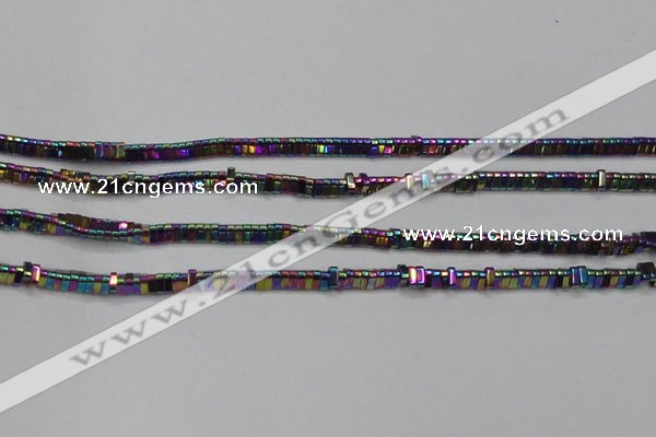 CHE922 15.5 inches 1*3mm triangle plated hematite beads wholesale