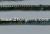 CHE923 15.5 inches 1*3mm triangle plated hematite beads wholesale