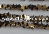 CHE948 15.5 inches 6mm star plated hematite beads wholesale