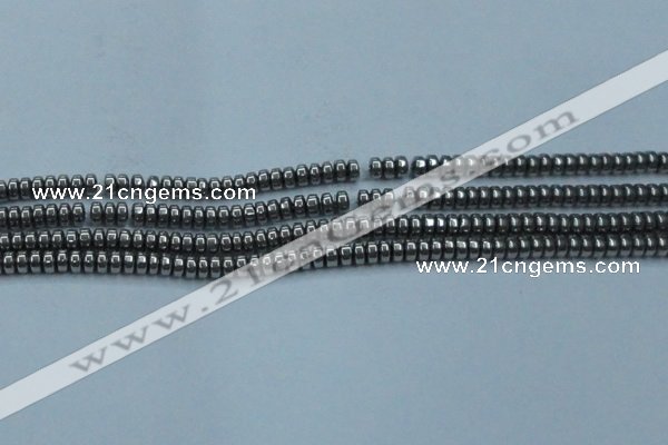 CHE967 15.5 inches 2*4mm rondelle plated hematite beads wholesale