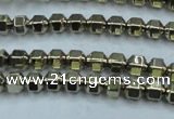 CHE982 15.5 inches 4*4mm plated hematite beads wholesale