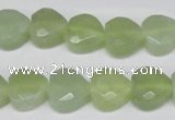CHG93 15.5 inches 12*12mm faceted heart New jade beads wholesale