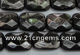 CHS37 15.5 inches 13*18mm faceted rectangle natural hypersthene beads