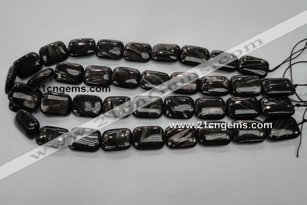 CHS92 15.5 inches 15*20mm rectangle natural hypersthene beads