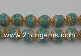 CIB550 22mm round fashion Indonesia jewelry beads wholesale