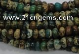 CIJ07 15.5 inches 6*8mm rondelle impression jasper beads wholesale