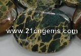 CIJ16 15.5 inches 30*40mm oval impression jasper beads wholesale
