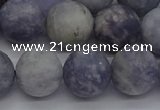 CIL111 15.5 inches 10mm round matte iolite gemstone beads