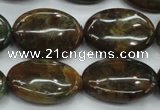 CJA21 15.5 inches 18*25mm oval green jasper beads wholesale