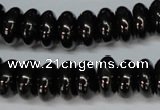 CJB49 15.5 inches 7*14mm rondelle natural jet gemstone beads