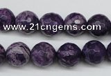 CJJ15 15.5 inches 12mm faceted round dyed lucky jade beads
