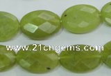 CKA118 15.5 inches 15*20mm faceted oval Korean jade beads
