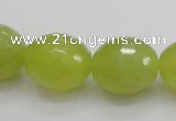 CKA224 15.5 inches 15*20mm faceted egg-shaped Korean jade gemstone beads