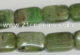 CKC67 15.5 inches 13*18mm rectangle natural green kyanite beads