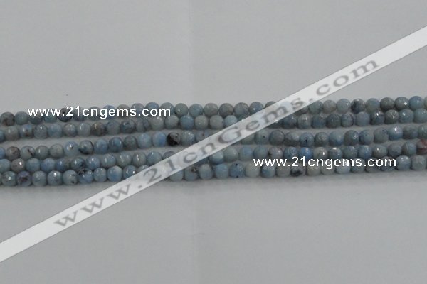 CKC701 15.5 inches 6mm faceted round imitation blue kyanite beads