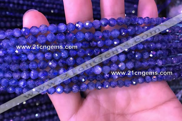 CKC731 15.5 inches 5mm faceted round kyanite gemstone beads