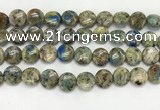 CKJ487 15.5 inches 11mm flat round natural k2 jasper beads