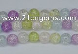 CKQ21 15.5 inches 6mm round dyed crackle quartz beads wholesale