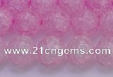 CKQ305 15.5 inches 14mm round dyed crackle quartz beads wholesale