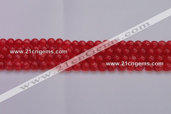 CKQ317 15.5 inches 10mm round dyed crackle quartz beads wholesale