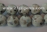 CKW04 15.5 inches 12mm round kiwi jasper gemstone beads