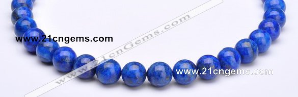 CLA23 8mm round blue dyed lapis lazuli gmestone beads Wholesale
