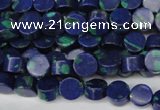 CLA441 15.5 inches 6mm coin synthetic lapis lazuli beads