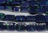 CLA453 15.5 inches 8*10mm rectangle synthetic lapis lazuli beads