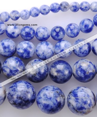 CLA51 Different sizes round mixed color dyed lapis lazuli beads