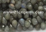 CLB07 16 inches 6*10mm faceted teardrop labradorite beads wholesale