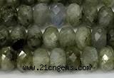 CLB1190 15 inches 4*6mm faceted rondelle labradorite beads