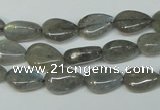 CLB156 15.5 inches 8*12mm flat teardrop labradorite gemstone beads
