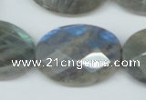 CLB189 15.5 inches 22*30mm faceted oval labradorite beads