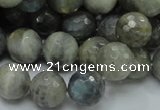 CLB24 15.5 inches 12mm faceted round labradorite gemstone beads