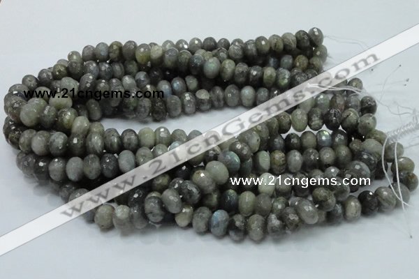 CLB31 15.5 inches 8*12mm faceted rondelle labradorite gemstone beads