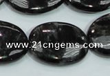 CLB313 15.5 inches 22*30mm oval black labradorite gemstone beads