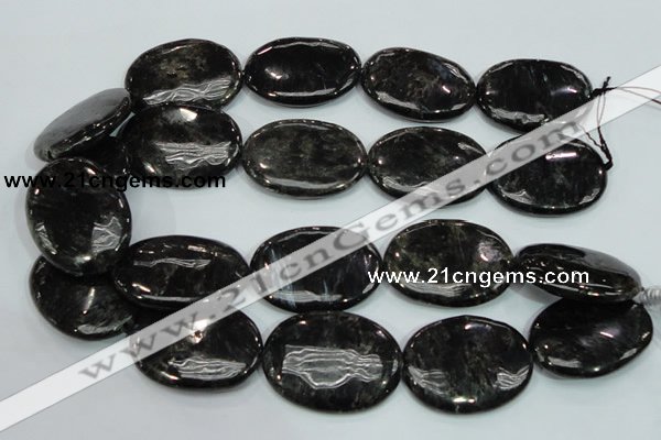 CLB314 15.5 inches 30*40mm oval black labradorite gemstone beads