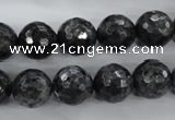 CLB362 15.5 inches 10mm faceted round black labradorite beads wholesale