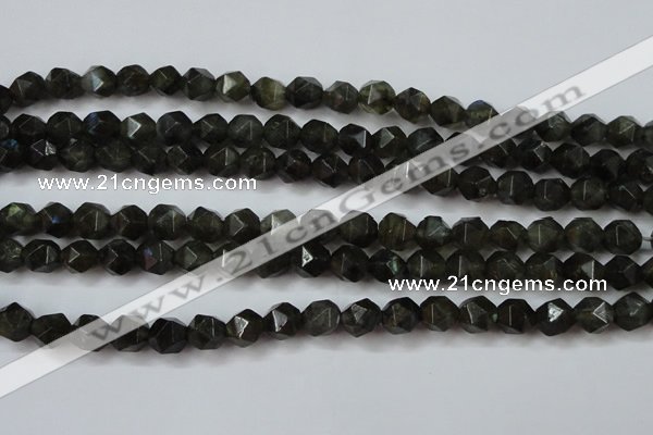 CLB452 15 inches 8mm faceted nuggets labradorite gemstone beads