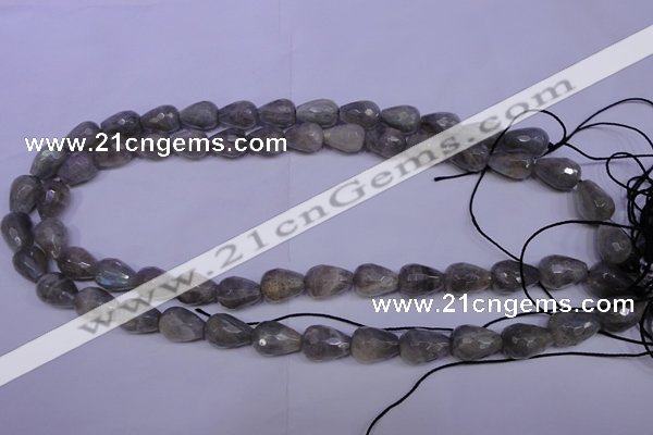 CLB503 15.5 inches 10*14mm faceted teardrop labradorite beads