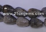 CLB504 15.5 inches 12*16mm faceted teardrop labradorite beads