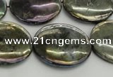 CLB640 15.5 inches 20mm flat round AB-color labradorite beads