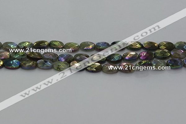 CLB658 15.5 inches 10*14mm faceted oval AB-color labradorite beads