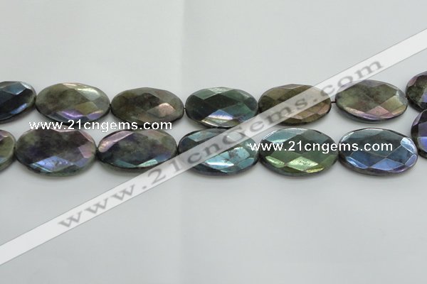 CLB664 15.5 inches 25*35mm faceted oval AB-color labradorite beads