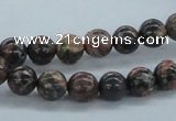 CLD03 15.5 inches 8mm round leopard skin jasper beads wholesale