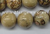 CLD51 15.5 inches 18mm round African leopard skin jasper beads