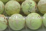CLE206 15.5 inches 16mm round lemon turquoise beads wholesale