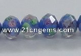 CLG30 15 inches 8*10mm faceted rondelle handmade lampwork beads