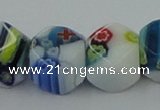 CLG534 16 inches 10*10mm faceted cube lampwork glass beads